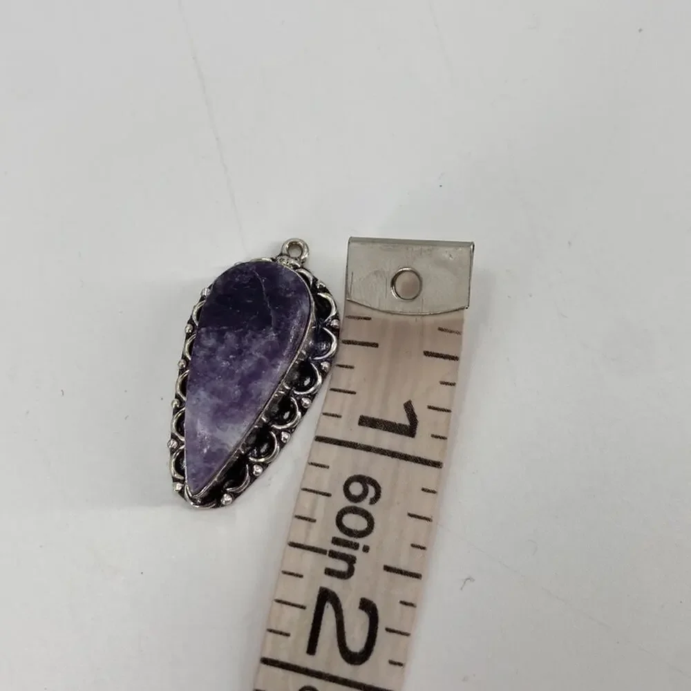 Amethyst sterling silver pendant